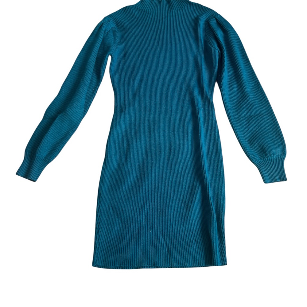 Elegant Teal Knit Dress
